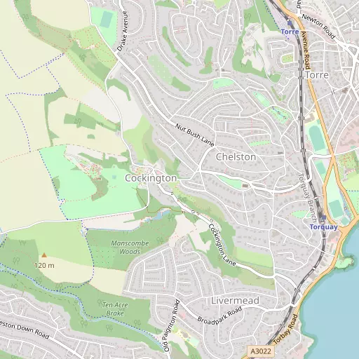 Map of Cockington