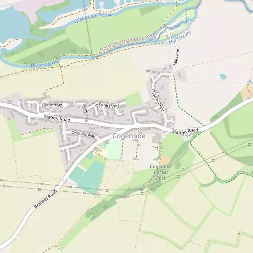 Map of Cogenhoe