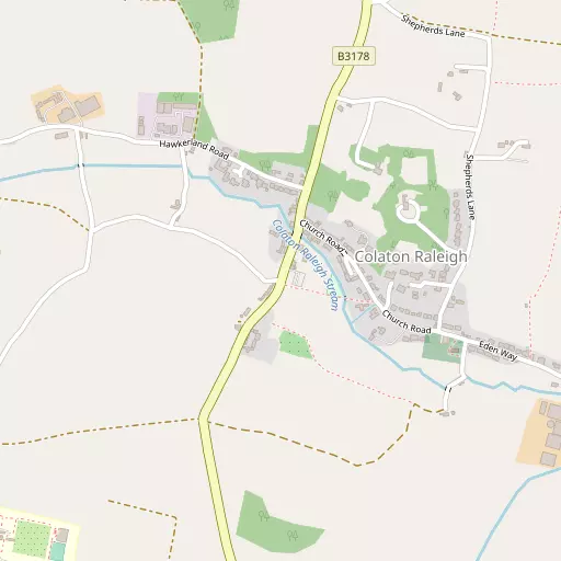 Map of Colaton Raleigh