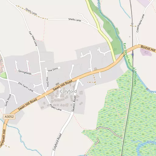 Map of Colyford