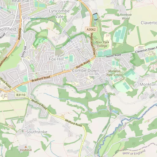 Map of Combe Down