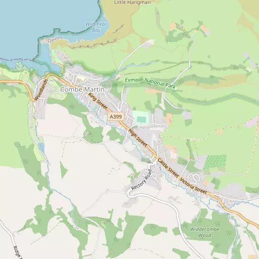 Map of Combe Martin