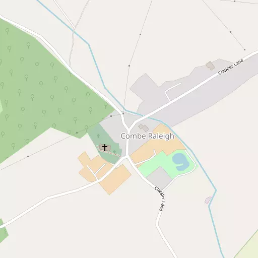 Map of Combe Raleigh