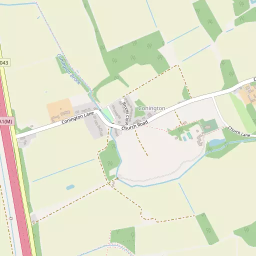 Map of Conington