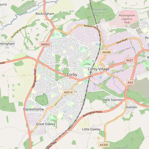 Map of Corby