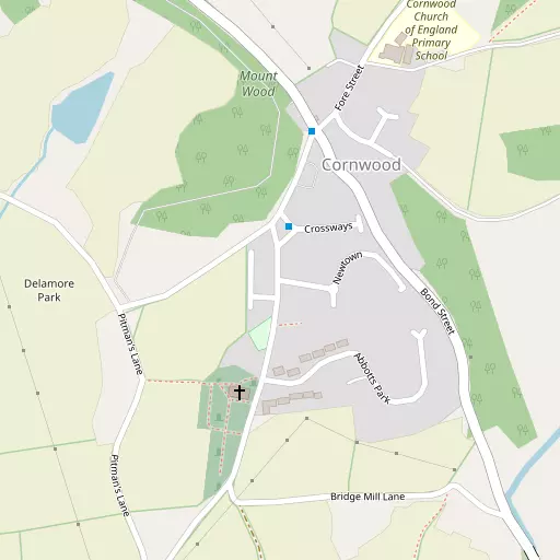 Map of Cornwood