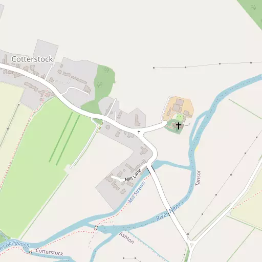 Map of Cotterstock