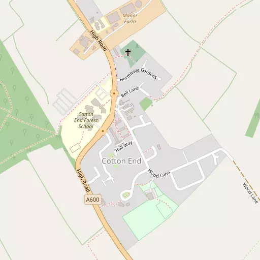 Map of Cotton End
