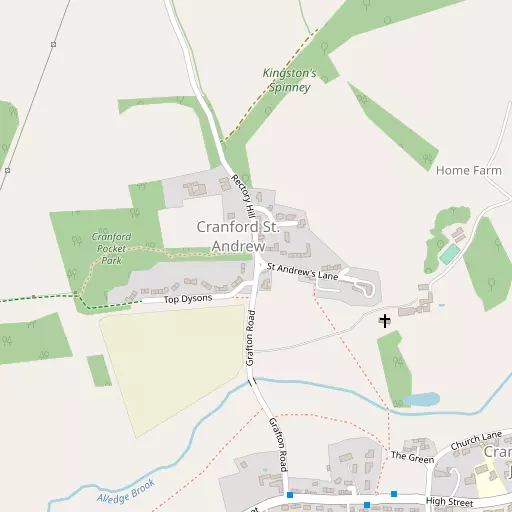 Map of Cranford St Andrew