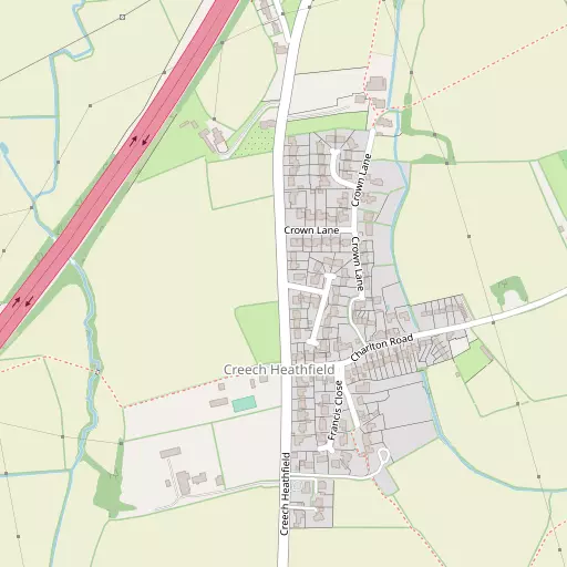Map of Creech Heathfield