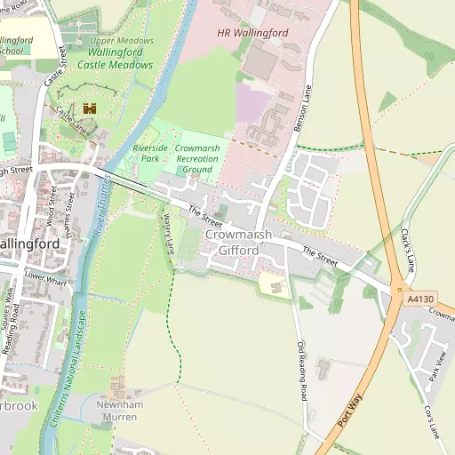 Map of Crowmarsh Gifford