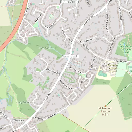 Map of Cumnor Hill