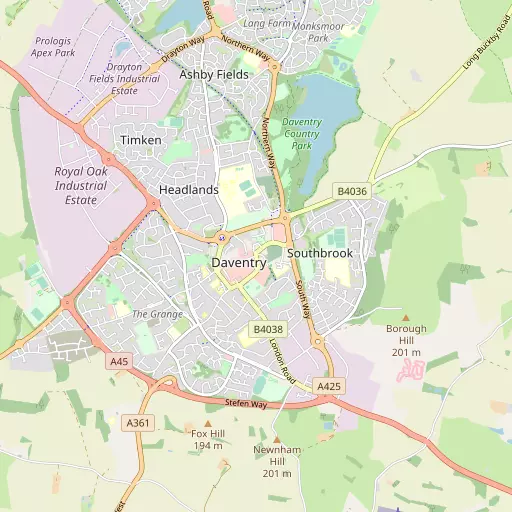 Map of Daventry