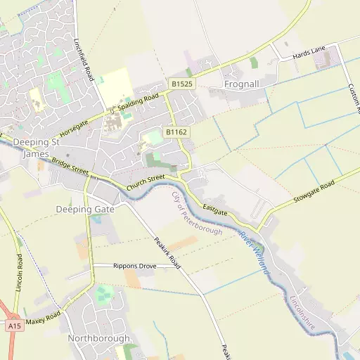 Map of Deeping St James