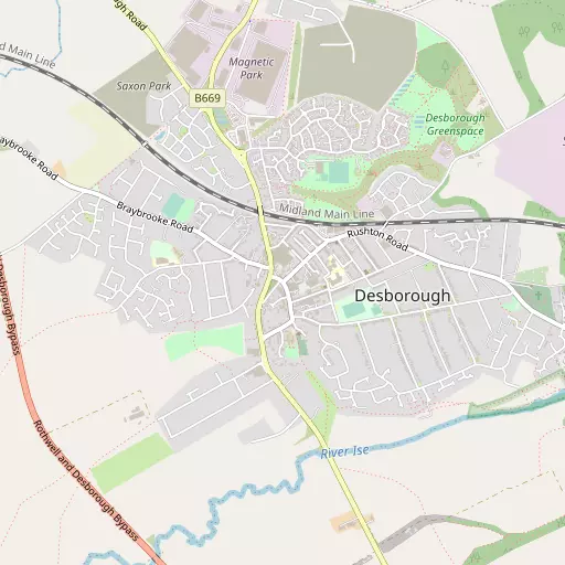 Map of Desborough