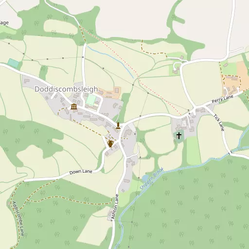 Map of Doddiscombsleigh