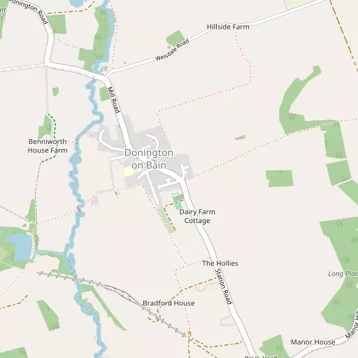 Map of Donington on Bain