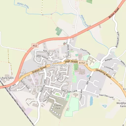 Map of Donington