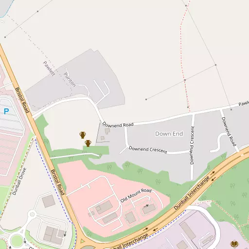 Map of Down End
