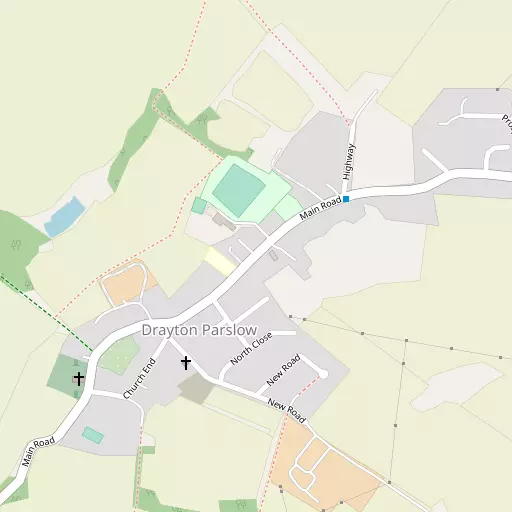 Map of Drayton Parslow