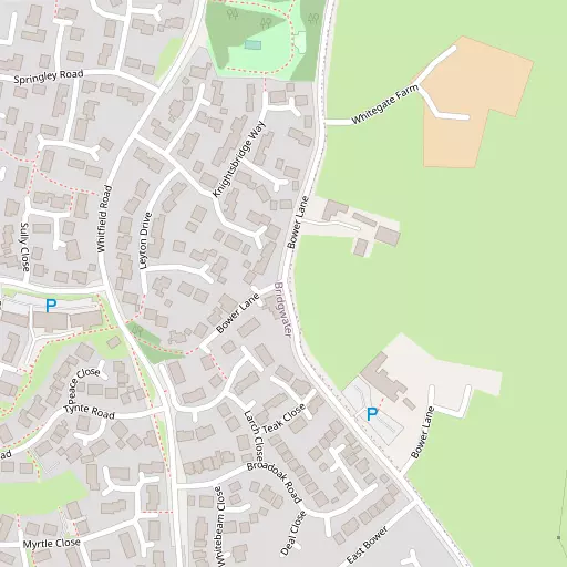 Map of East Bower
