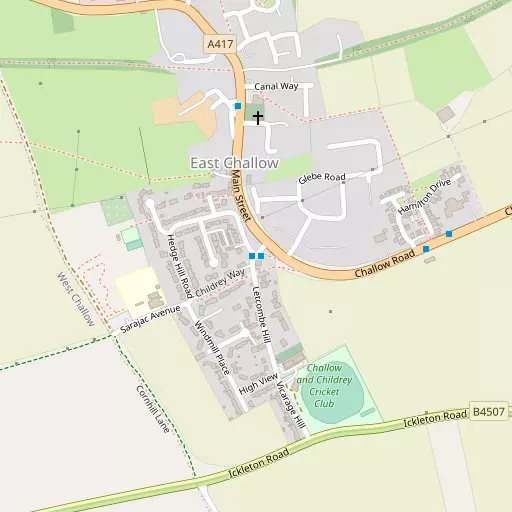 Map of East Challow