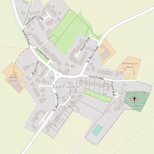 Map of East Claydon