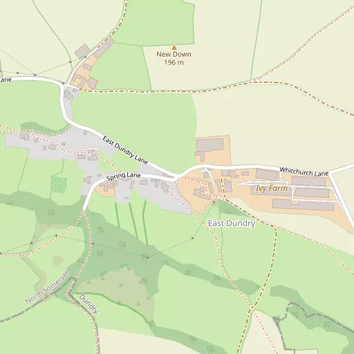 Map of East Dundry
