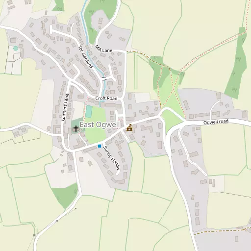 Map of East Ogwell