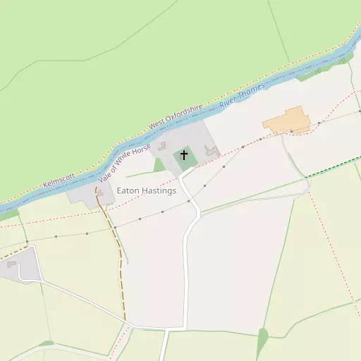 Map of Eaton Hastings