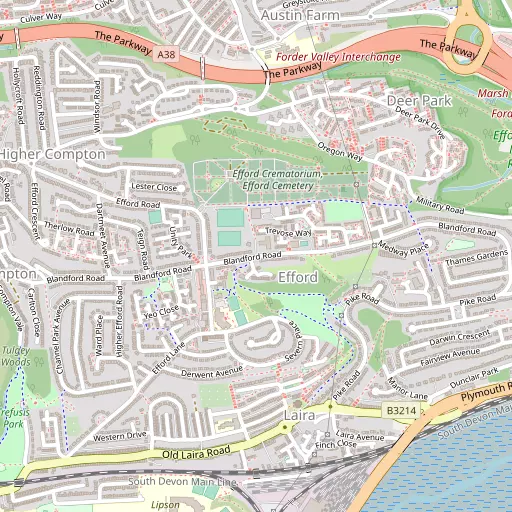 Map of Efford