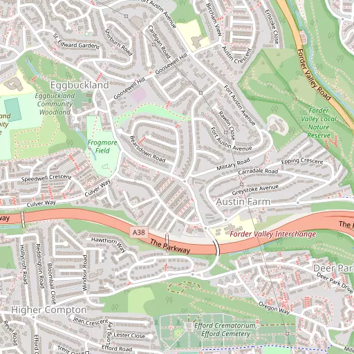 Map of Eggbuckland