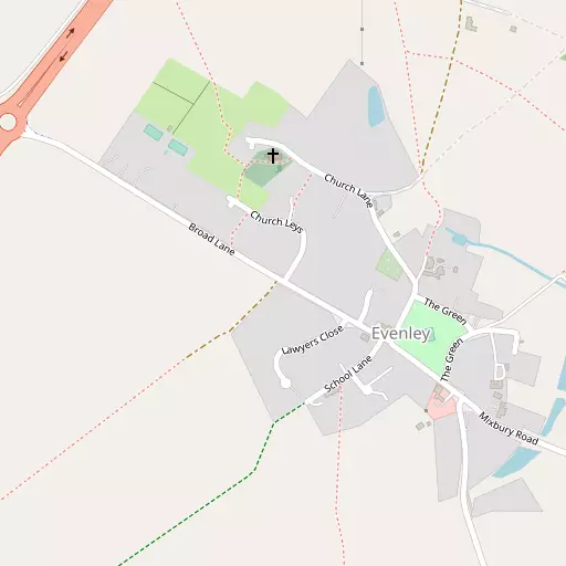 Map of Evenley