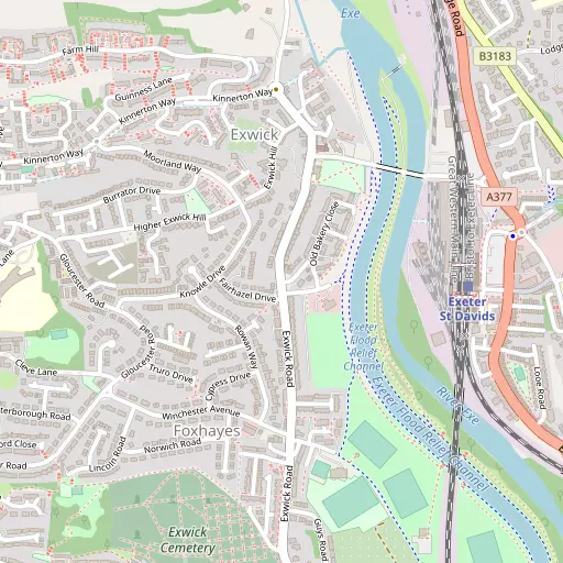 Map of Exwick