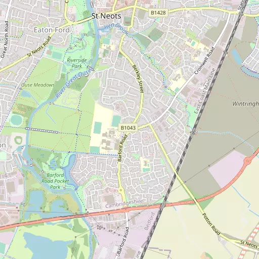 Map of Eynesbury
