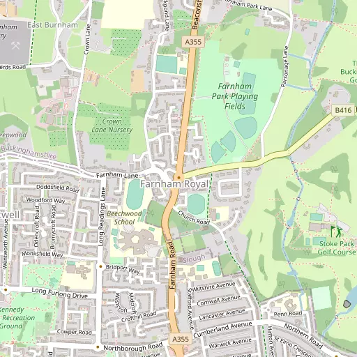 Map of Farnham Royal