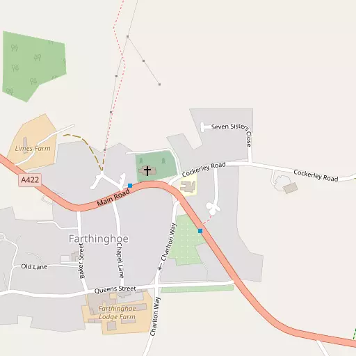Map of Farthinghoe