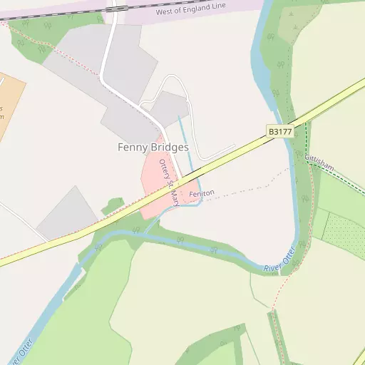 Map of Fenny Bridges