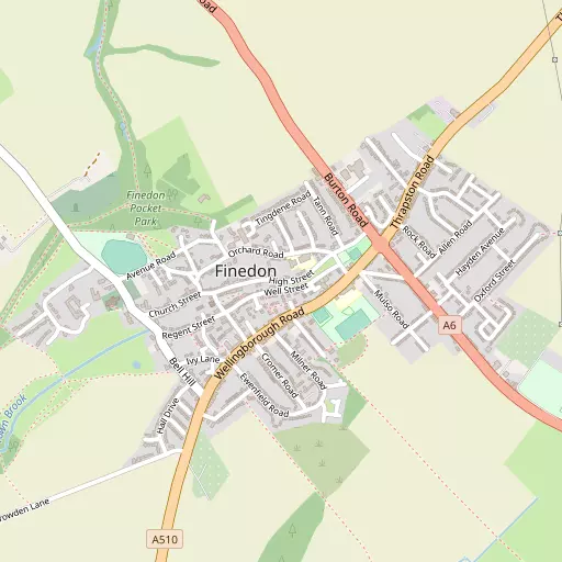 Map of Finedon