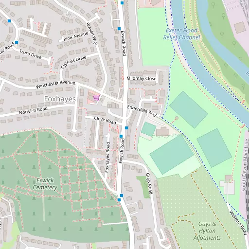 Map of Foxhayes