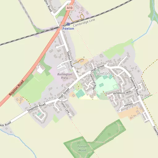 Map of Foxton