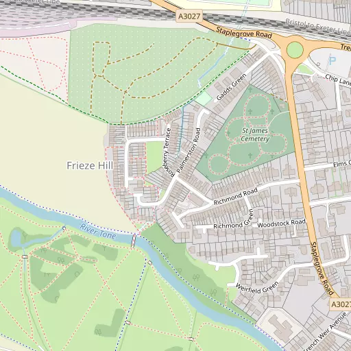 Map of Frieze Hill