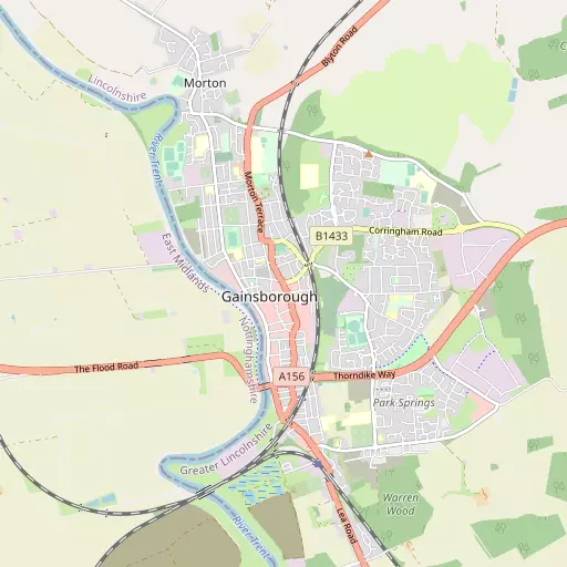Map of Gainsborough