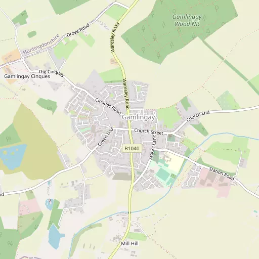 Map of Gamlingay