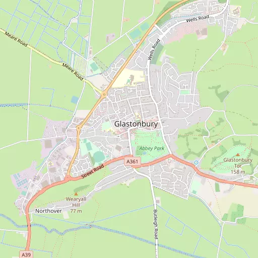 Map of Glastonbury