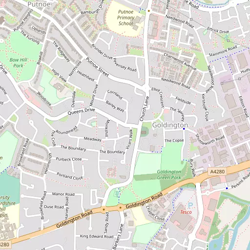 Map of Goldington