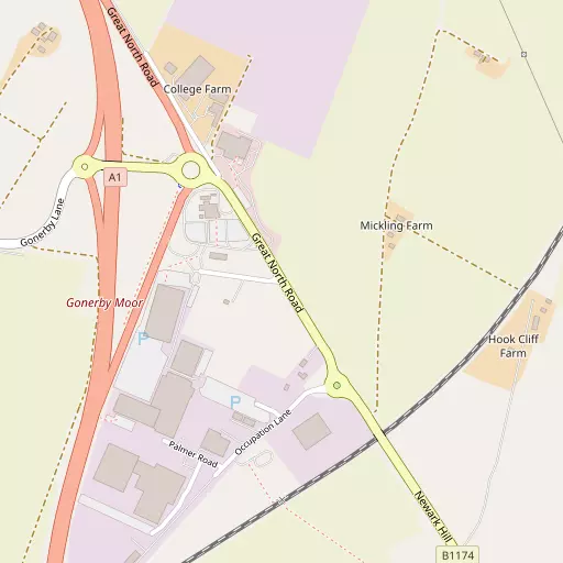 Map of Gonerby Moor