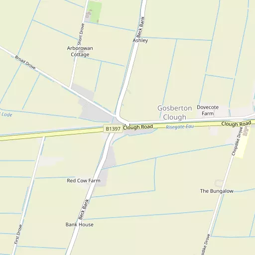 Map of Gosberton Clough