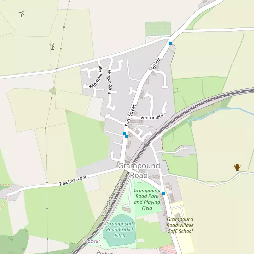 Map of Grampound Road