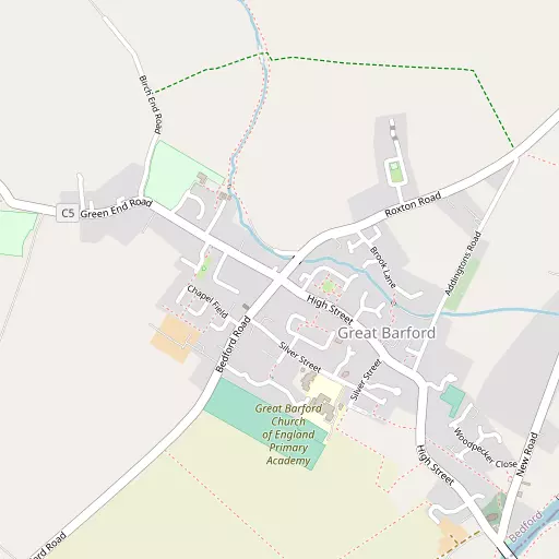 Map of Great Barford
